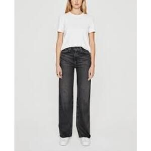 AG Adriano Goldschmied Womens Kora Black High Rise Wide Leg Jeans Size 30